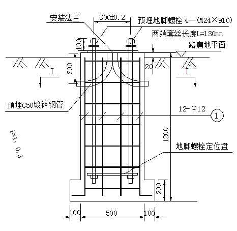 智慧燈桿基礎立面